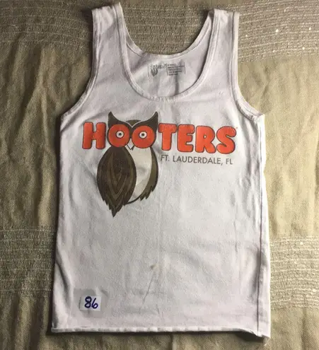 Hooters Bin25 #86 Girl Worn Uniform Tank From Fort Lauderdale Florida Size Xs