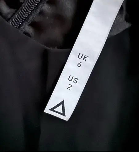 AQ/AQ Black Pleated Mini Dress