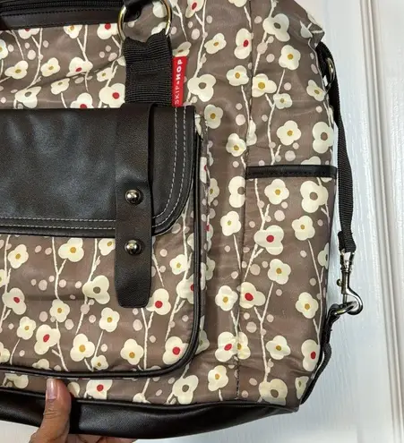 Skip Hop Brown Cherry Blossom Diaper Bag EUC #CL