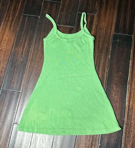 Los Angeles Apparel Spaghetti strap mini dress flower hand painted design casual bohemian