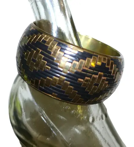 Brass Black Bangle Bracelet