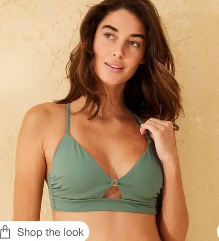 Women's Longline Ring Detail Underwire Bikini Top Swimsuit