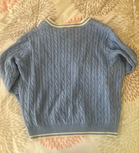 John Galt Blue Cable Knit Sweater