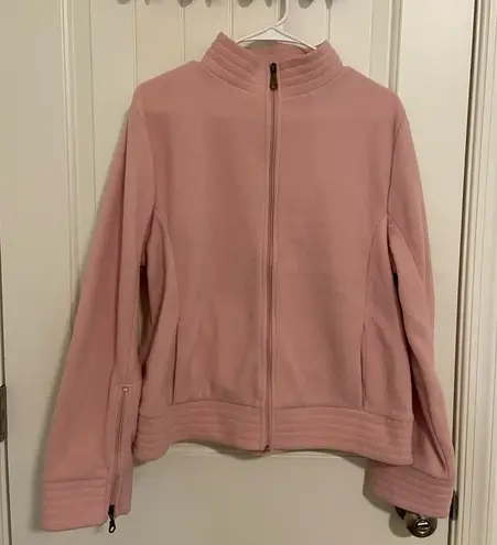 Vintage Carol Rose women’s pink fleece full zip jacket large
