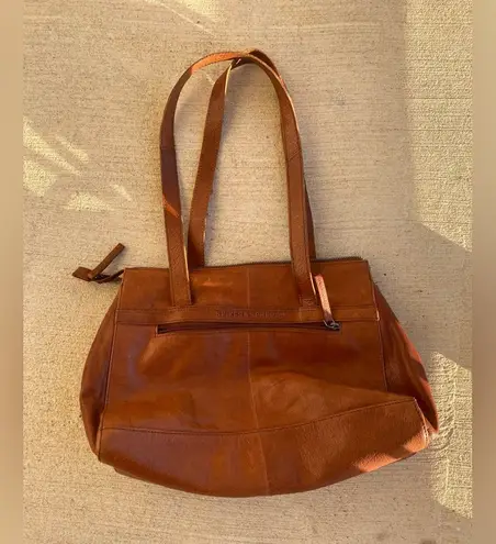 Spikes and Sparrow Leather Boho Shoulder Bag Tan