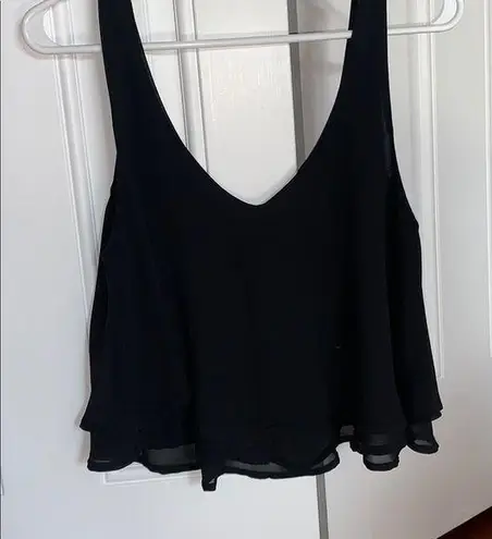 Iris Black Crop Top