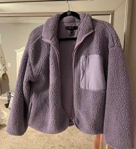 Forever 21 Purple Sherpa Jacket 