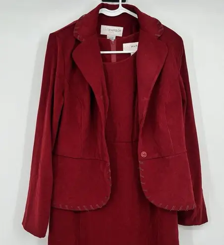 Vintage Womens Sag Harbor Red Dress & Blazer Size 8 Western Rodeo Boho Festival