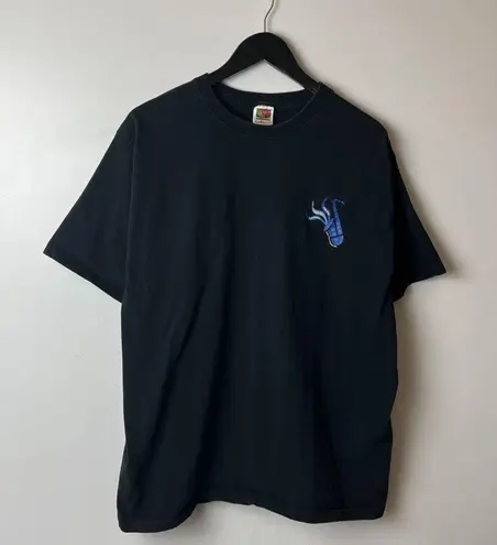 Vintage 90s Jazzing Up Your Business T Shirt Black XL Extra Large Saxophone Logo