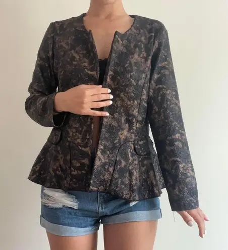 Adore Brown Blazer Printed