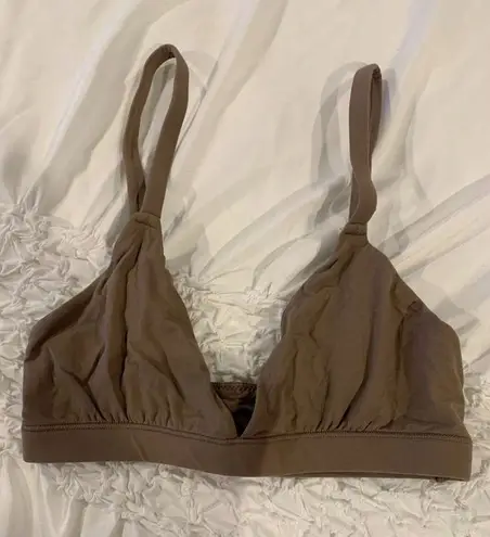 SKIMS NWOT Triangle Adjustable Strap Bralette Taupe Size XXS