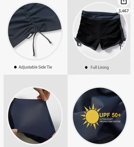 Lecieldusoir Women's Swim Shorts High Waisted Bathing Suit Bottoms Swimsuit Boy Shorts