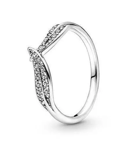 Pandora feather ring silver deals