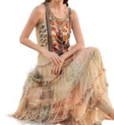 Johnny Was Eniola heavily embroidered Mesh Dress NWT RARE