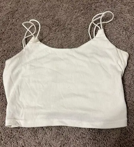 SheIn white ribbed tank