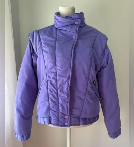 Vintage ‘80s Skyr Purple Full Zip Insulated Puffer Ski Jacket Size 10