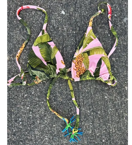 Farm Rio Banana Leaves Bikini Top Size XS