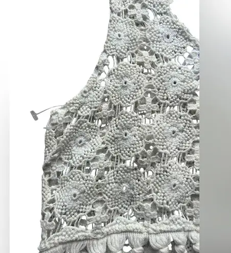 Shyanne Crochet Fringe Cream Top