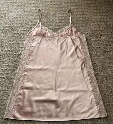 Valerie Stevens Vintage 90s Pink Chemise Slip Sleep Dress Babydoll Intimates Size L