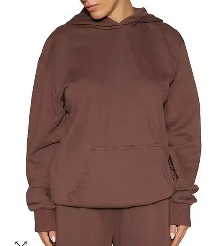 Naked Wardrobe chocolate brown hoodie sweatshirt XXL new without tags
