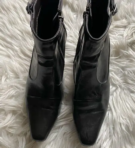 Nickels faux leather square toe booties Size 7