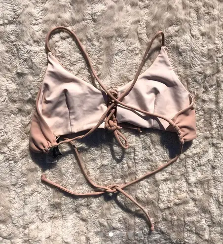 LA Hearts LA Heart Rose Gold Bikini Top