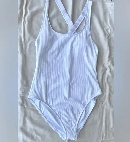 ANDIE Swim ‘The Tulum’ One Piece | White - Ribbed | Large - NWT | CURRENT STYLE