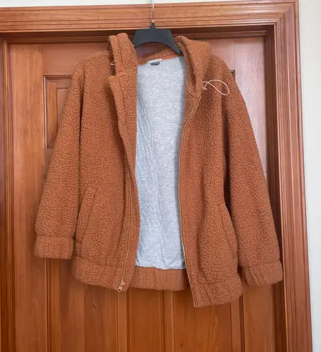 Aerie Orange Sherpa Jacket