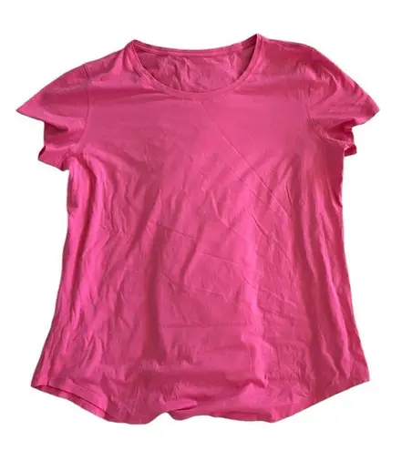 CRZ Yoga Pima Cotton Short Sleeve Casual T-shirt Top, Pink, XL, nwot