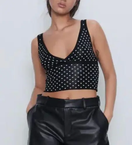 polka dot zara top