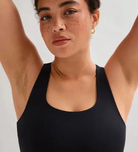 Girlfriend Collective Paloma Racerback Bra in Black, Size Small
