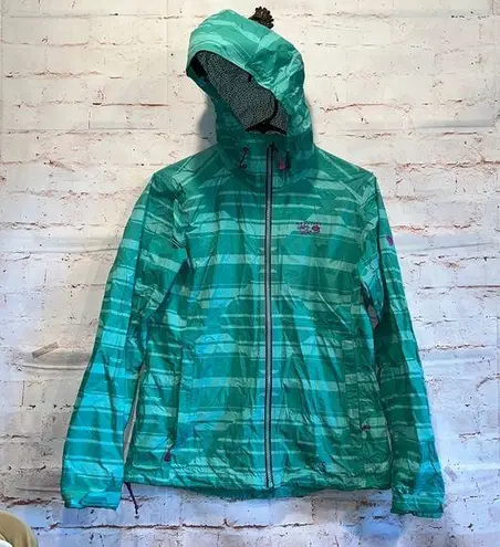 Mountain Hardwear  rain jacket shell green full zip READ water resistant small