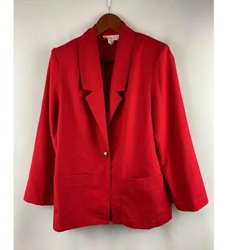Block Island Petites Red Blazer Size 4