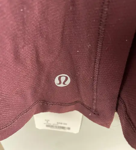 Lululemon Womens Tank Top Wrappers Delight Tank Sz 4 Burgundy New with Tags NWT