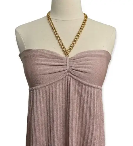 Marciano Vintage y2k dusty rose mini dress pleated shimmery size M