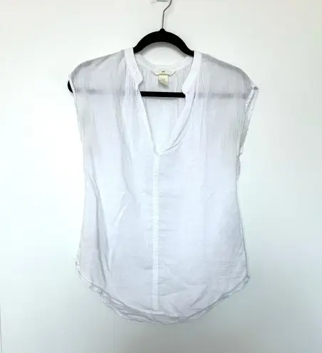 H&M White linen top