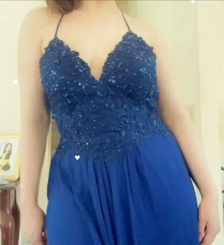 Faviana blue fairy corset dress formal