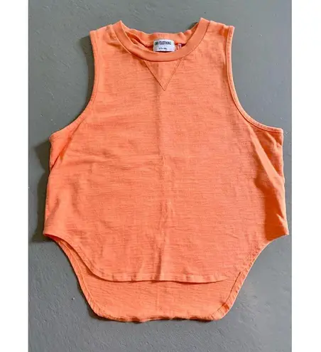 LNA Clothing Orange Cotton Cropped Athletic Tank Top XS