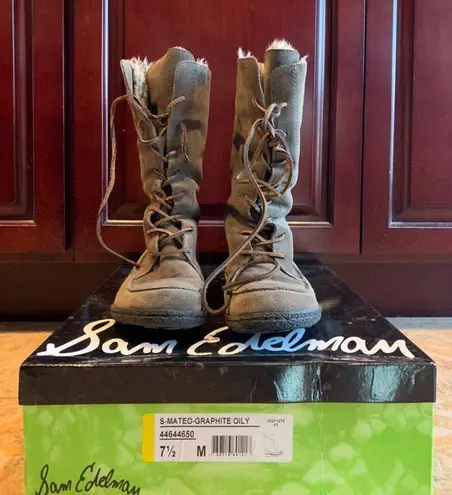 Sam edelman fur lined boots sale