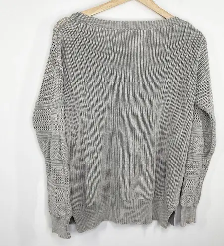 Diesel Grey Crew Neck Knit Long Sleeve Pullover Sweater Women's Size Medium M