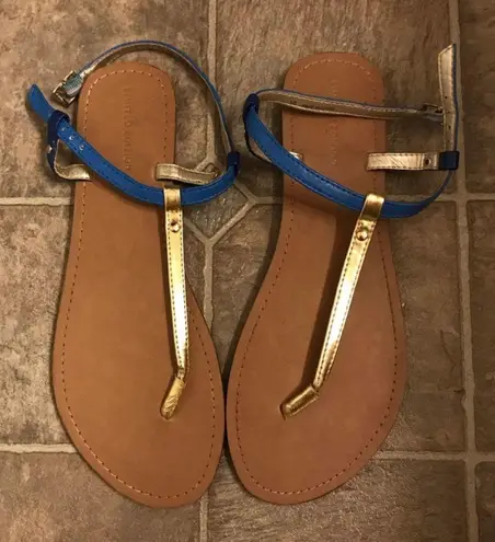 Limited Edition sandals blue & gold Brown Size 10