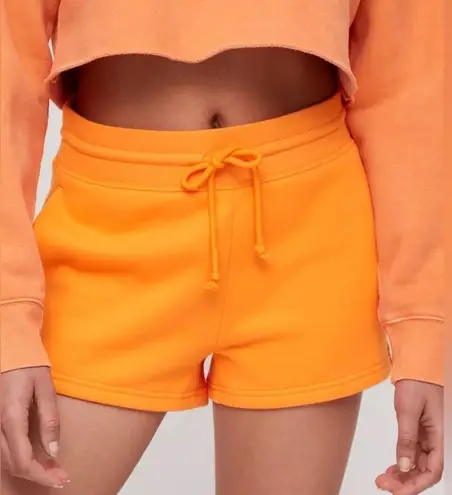 Aritzia Tna Perfect Jogger Short Orange Punch Xsmall Size XS