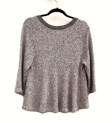 Apiece Apart Cropped Swing Neutral V-Neck Marled Sweater Medium