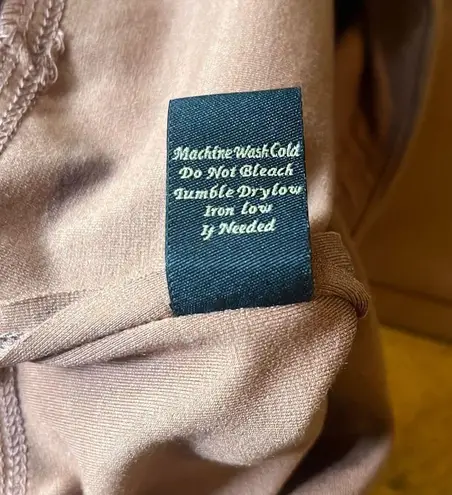 Mine Khaki Tan Pull On High Waisted Zipper Side Legs Leggings Size M Size M