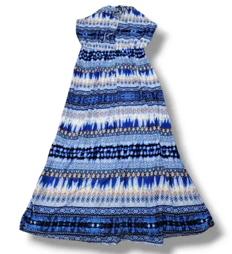 Rouge Collection Dress Size 1X Maxi Dress Sleeveless Southwest Aztec Pattern EUC