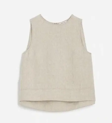 Madewell  Linen Shell Top Sleeveless Round Neck 100% Linen Oat S NWt thumbnail 6