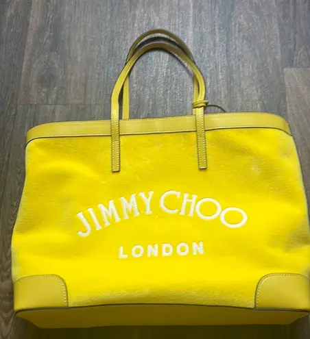 Jimmy Choo J immy Choo Nine2Five Logo Malibu Toweling East-West Tote Bag