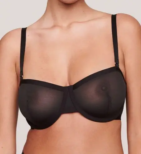 Cuup The Balconette Mesh Underwire Bra: Black 38G (4D) Size undefined