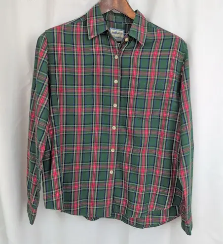 Pendleton Ladies' Y2k-ish Tartan Plaid Cotton Knit Shirt L