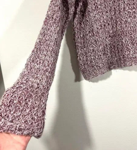 United Colors Of Benetton Purple Chunky Knit Crew Neck Sweater